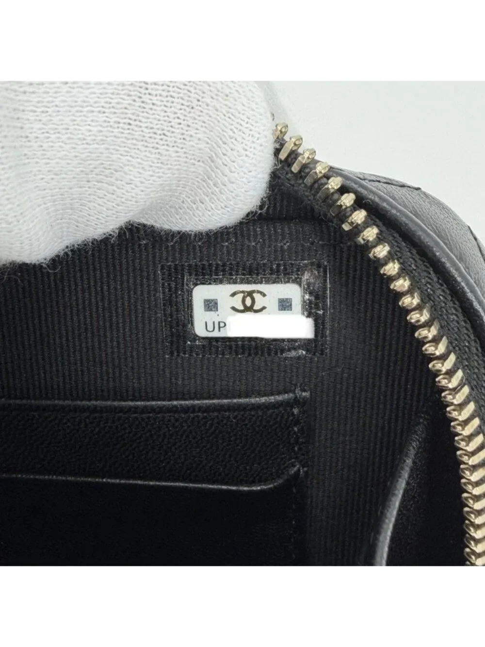 Chanel Big Shoulder Bag Quilted Chain Pochette CC Logo Bag Lambskin Black Gold